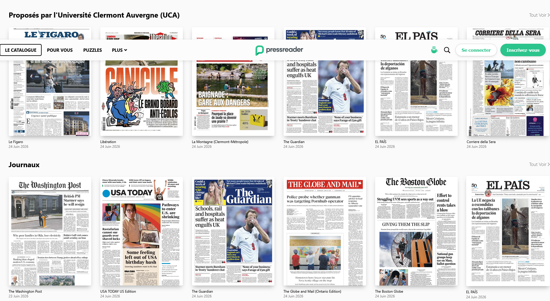 PressReader - Presse en ligne